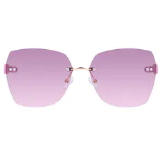 Geometric Transparent Pink Sunglasses
