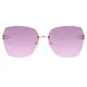 Geometric Transparent Pink Sunglasses