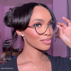 Round Black/Gold Eyeglasses