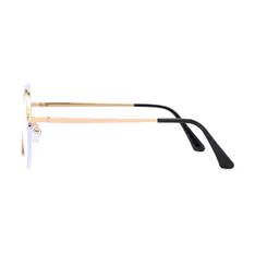Round Black/Gold Eyeglasses