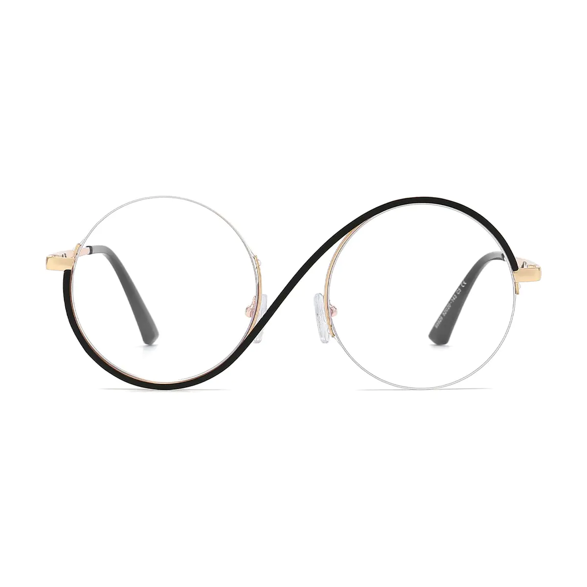 Round Black/Gold Eyeglasses