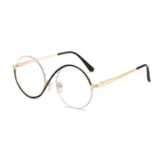 Round Black/Gold Eyeglasses