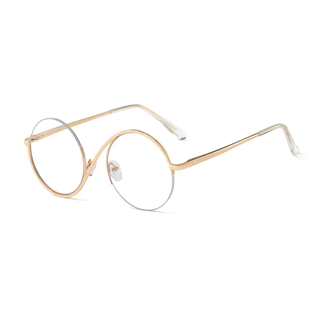 Round Gold Eyeglasses