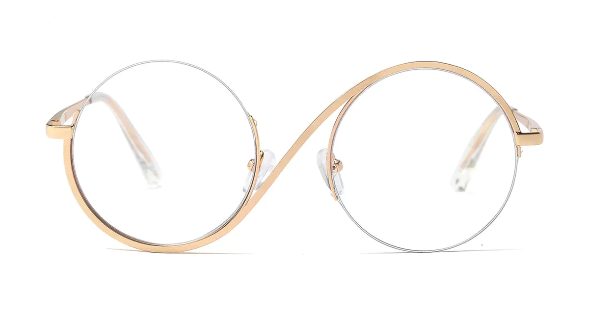 Round Gold Eyeglasses
