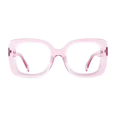 Square Transparent Pink Eyeglasses