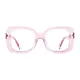 Square Transparent Pink Eyeglasses