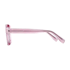 Square Transparent Pink Eyeglasses