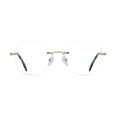 Round Gold Eyeglasses