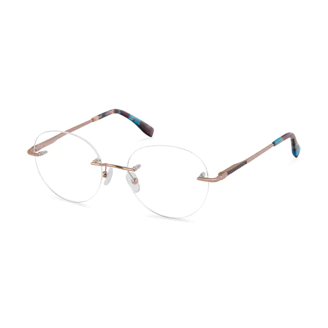 Round Gold Eyeglasses