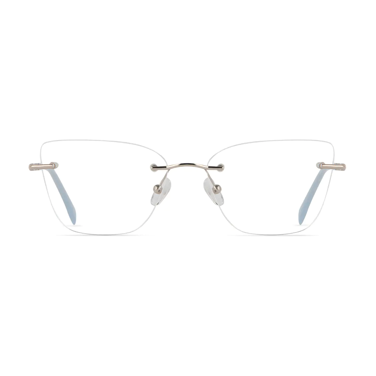 Cat-eye Silver Eyeglasses