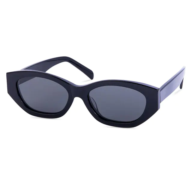 Oval Black Sunglasses