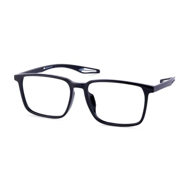 Rectangle Black Sport Eyeglasses