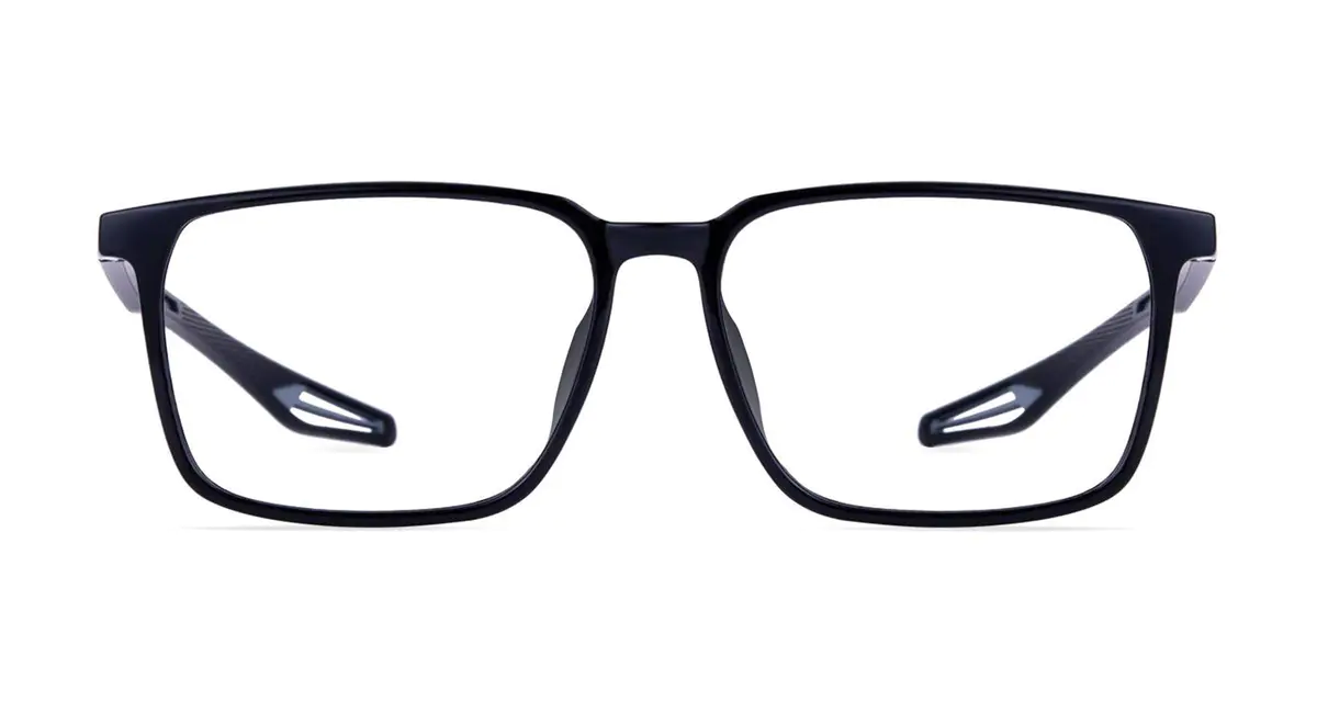 Rectangle Black Sport Eyeglasses