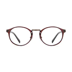 Round Transparent Brown Eyeglasses