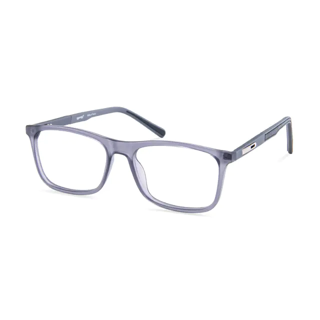 Rectangle Transparent Gray Sport Eyeglasses