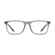 Rectangle Transparent Gray Sport Eyeglasses