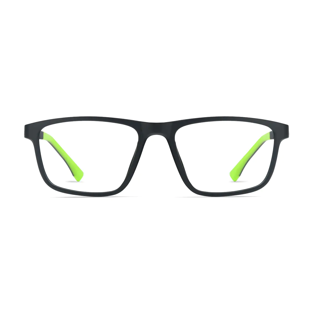 Rectangle Black/Green Sport Eyeglasses