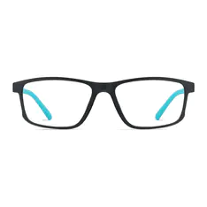 Rectangle Black Sport Eyeglasses