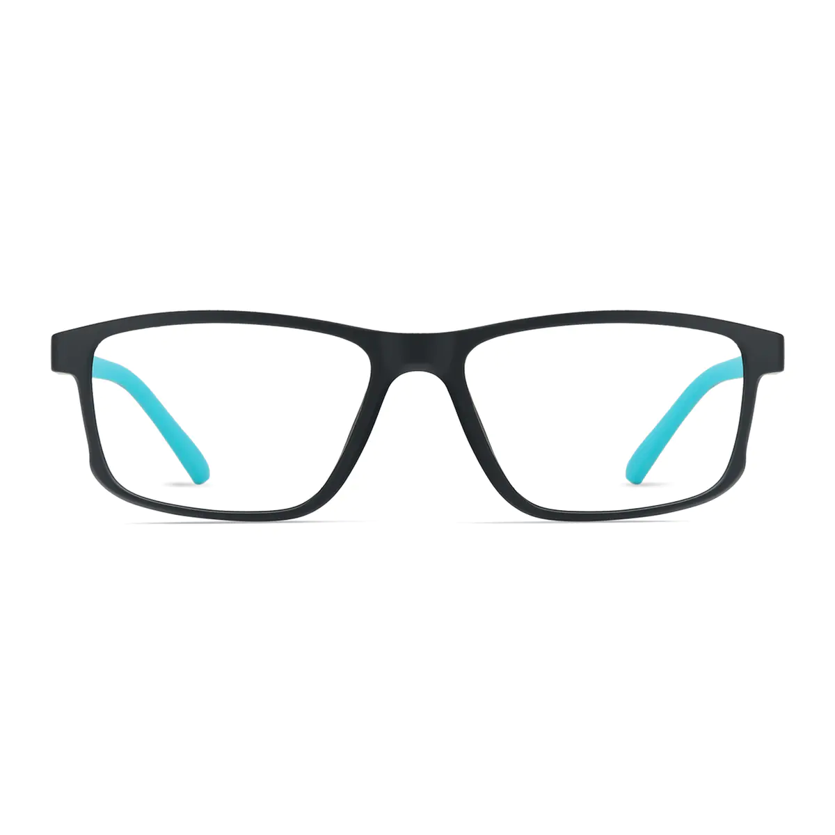 Rectangle Black Sport Eyeglasses