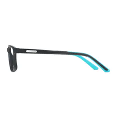 Rectangle Black Sport Eyeglasses
