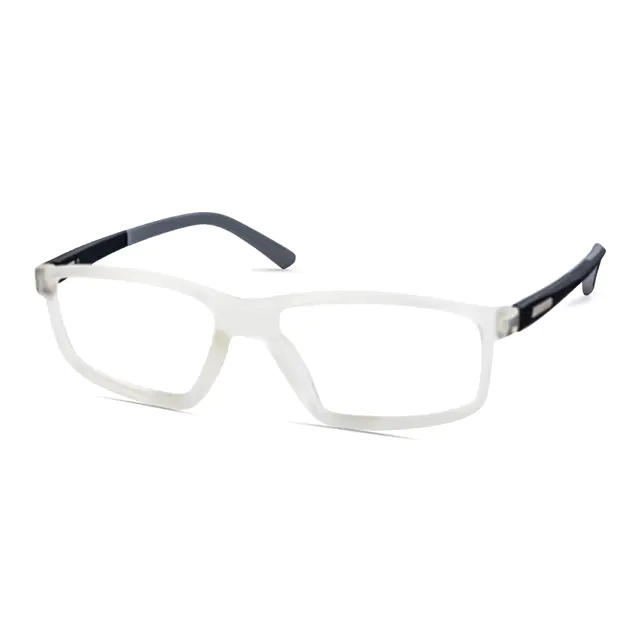 Rectangle Clear/Black Sport Eyeglasses