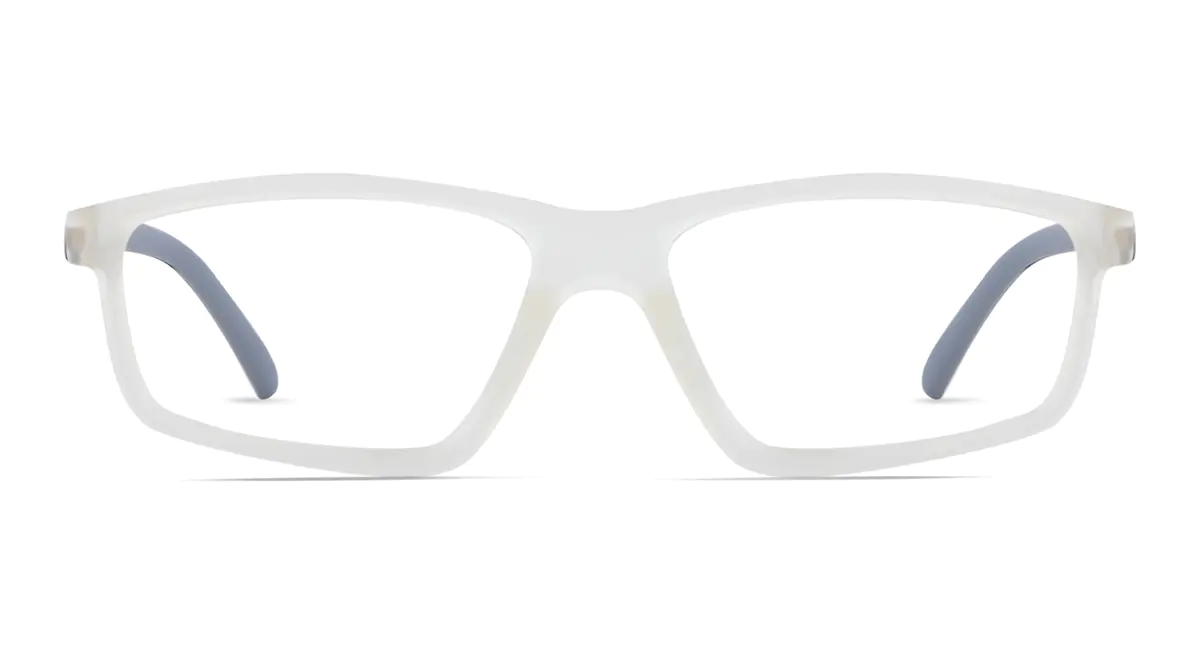 Rectangle Clear/Black Sport Eyeglasses