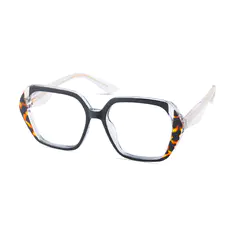 Square Tortoiseshell/Black Eyeglasses