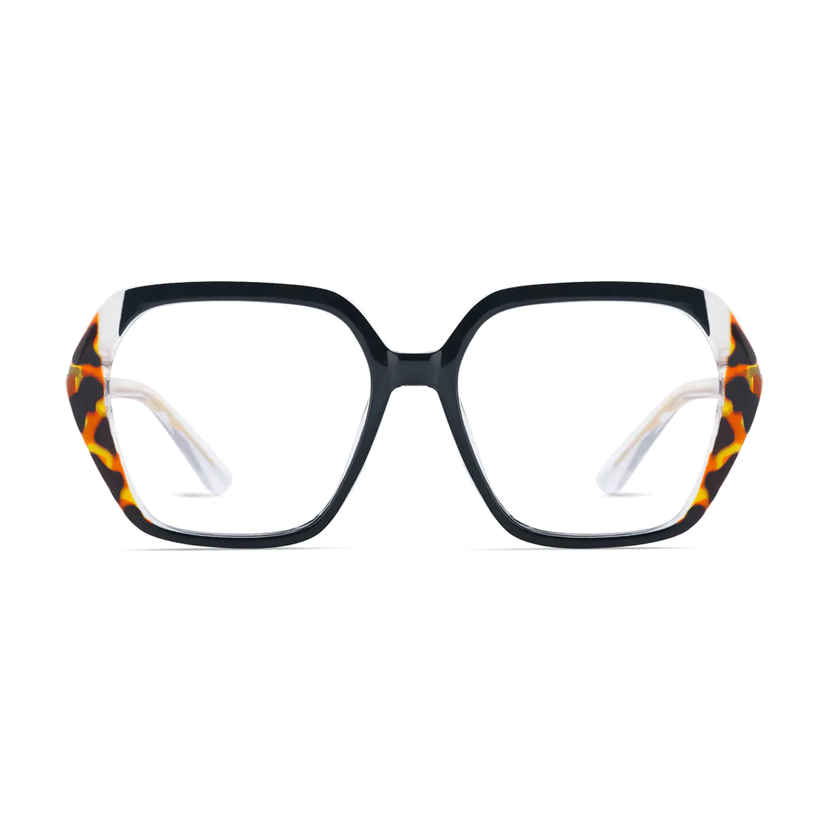 Square Tortoiseshell/Black Eyeglasses