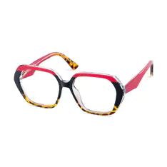 Square Red/Tortoiseshell Eyeglasses