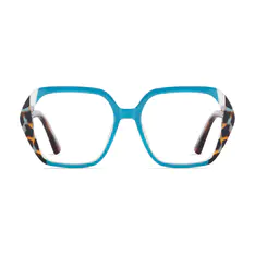 Square Tortoiseshell/Blue Eyeglasses