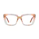 Square Transparent Brown/Transparent Gray Eyeglasses