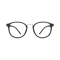 Round Matte Black Eyeglasses