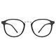 Round Matte Black Eyeglasses