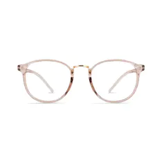 Round Transparent Pink Eyeglasses