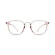Round Transparent Pink Eyeglasses