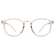 Round Transparent Pink Eyeglasses