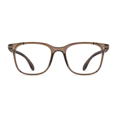 Square Transparent Brown Eyeglasses