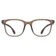Square Transparent Brown Eyeglasses