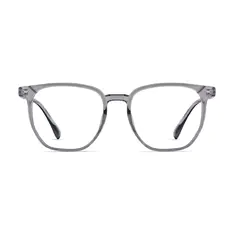 Square Transparent Gray Eyeglasses