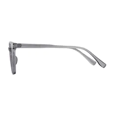 Square Transparent Gray Eyeglasses