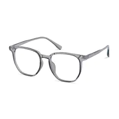 Square Transparent Gray Eyeglasses