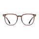 Square Transparent Brown Eyeglasses