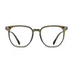 Square Transparent Green Eyeglasses