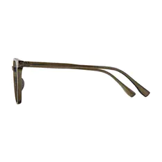 Square Transparent Green Eyeglasses