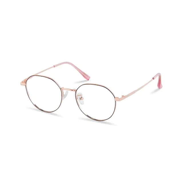 Round Black/Gold Eyeglasses