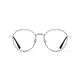 Round Black/Silver Eyeglasses