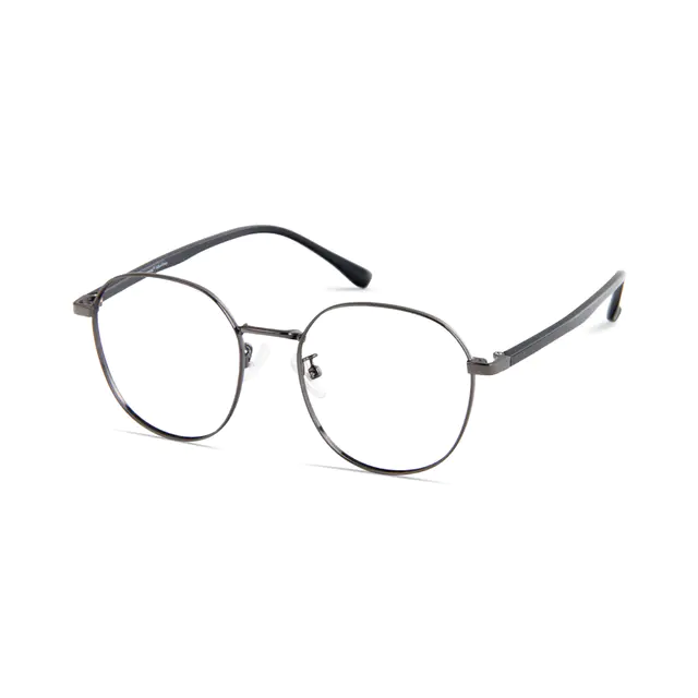 Round Gray Eyeglasses