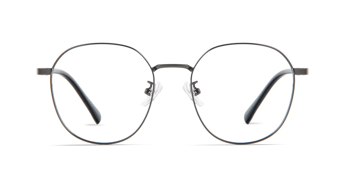 Round Gray Eyeglasses