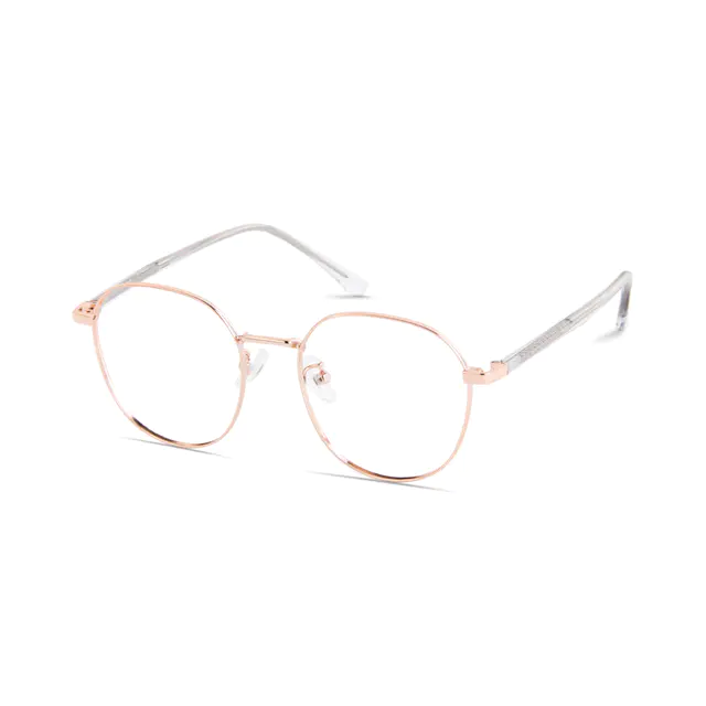 Round Rose Gold Eyeglasses