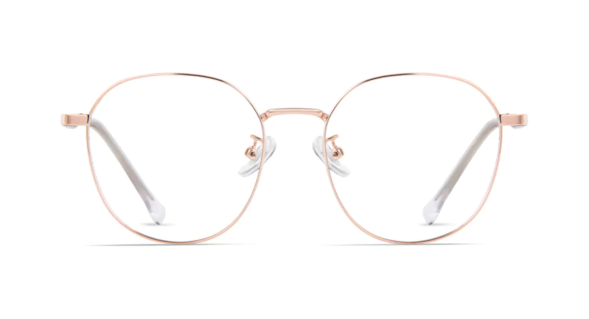 Round Rose Gold Eyeglasses